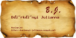 Bárkányi Julianna névjegykártya