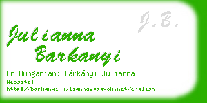 julianna barkanyi business card